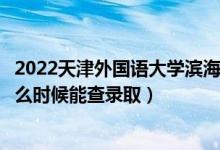 2022天津外国语大学滨海外事学院录取时间及查询入口（什么时候能查录取）