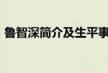 鲁智深简介及生平事迹100字（鲁智深简介）