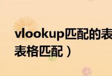 vlookup匹配的表格有两个（vlookup两个表格匹配）