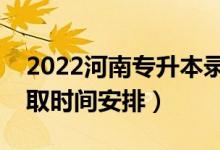 2022河南专升本录取时间从哪天到哪天（录取时间安排）