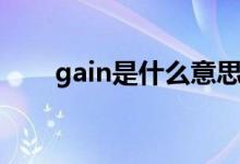 gain是什么意思（gain是什么意思）