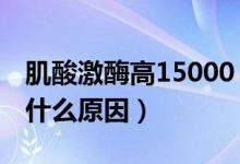 肌酸激酶高15000（肌酸激酶达到120000多什么原因）