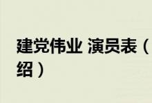 建党伟业 演员表（关于建党伟业 演员表的介绍）