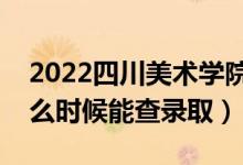 2022四川美术学院录取时间及查询入口（什么时候能查录取）