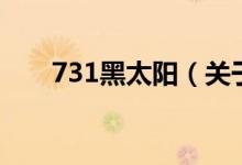 731黑太阳（关于731黑太阳的介绍）