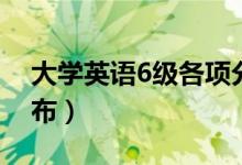 大学英语6级各项分值（大学英语6级分值分布）