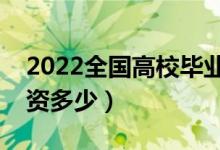 2022全国高校毕业生薪酬排行榜（毕业生薪资多少）