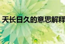 天长日久的意思解释一下（天长日久的意思）