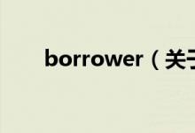 borrower（关于borrower的介绍）