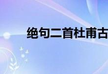 绝句二首杜甫古诗（绝句二首杜甫）