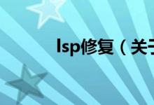 lsp修复（关于lsp修复的介绍）