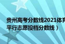 贵州高考分数线2021体育生（贵州2022高考体育(理)一本平行志愿投档分数线）