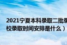 2021宁夏本科录取二批录取时间（2022宁夏第一批本科院校录取时间安排是什么）