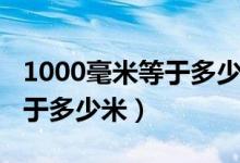 1000毫米等于多少米厘米分米（1000毫米等于多少米）