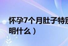 怀孕7个月肚子特别疼（怀孕7个月肚子疼说明什么）