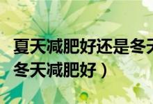 夏天减肥好还是冬天减肥好（夏天减肥好还是冬天减肥好）