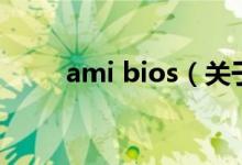 ami bios（关于ami bios的介绍）