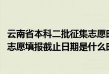 云南省本科二批征集志愿时间（2022云南高考本科二批征集志愿填报截止日期是什么时候）