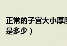 正常的子宫大小厚度是多少（正常的子宫大小是多少）