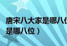 唐宋八大家是哪八位按朝代顺序（唐宋八大家是哪八位）