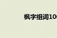 枫字组词100个（枫字组词）