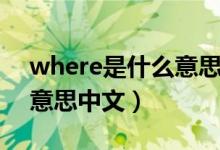 where是什么意思英语单词（where是什么意思中文）