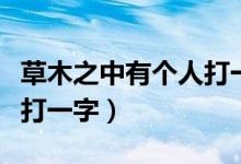 草木之中有个人打一字谜底（草木之中有个人打一字）