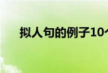 拟人句的例子10个字（拟人句的例子）