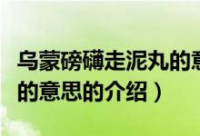 乌蒙磅礴走泥丸的意思（关于乌蒙磅礴走泥丸的意思的介绍）