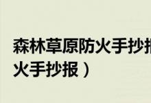 森林草原防火手抄报内容怎么写（森林草原防火手抄报）