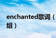 enchanted歌词（关于enchanted歌词的介绍）