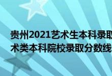 贵州2021艺术生本科录取分数线（贵州2022高考提前批艺术类本科院校录取分数线是多少）