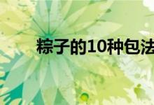 粽子的10种包法教程（粽子的种类）