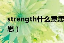 strength什么意思怎么读（strength什么意思）