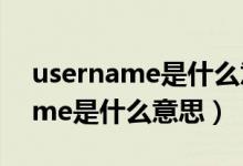 username是什么意思翻译成中文（username是什么意思）