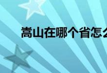 嵩山在哪个省怎么读（嵩山在哪个省）