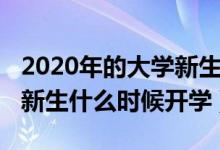 2020年的大学新生几号能开学（2020年大学新生什么时候开学）